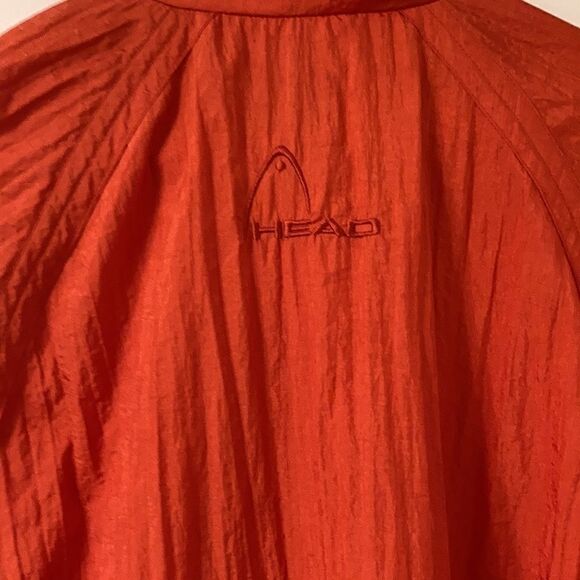 Vintage Head Red Nylon Zip Up Mens Windbreaker   Size Large - Picture 3 of 9